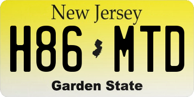 NJ license plate H86MTD