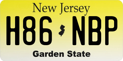 NJ license plate H86NBP
