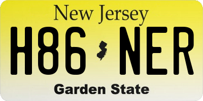 NJ license plate H86NER