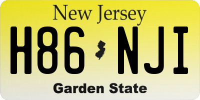 NJ license plate H86NJI