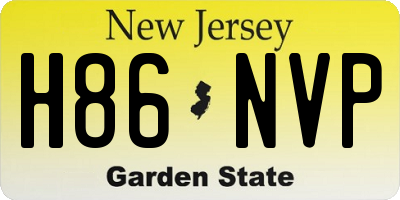 NJ license plate H86NVP