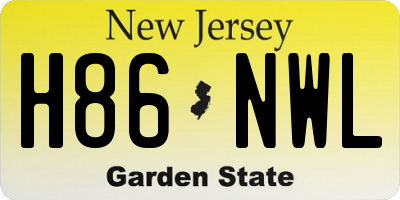 NJ license plate H86NWL