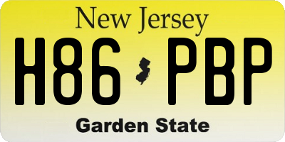 NJ license plate H86PBP
