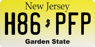 NJ license plate H86PFP