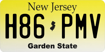 NJ license plate H86PMV