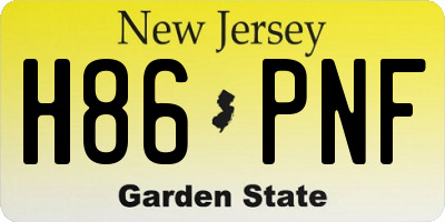 NJ license plate H86PNF