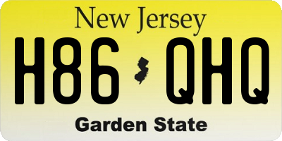 NJ license plate H86QHQ
