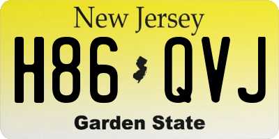 NJ license plate H86QVJ