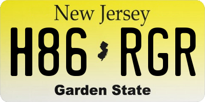 NJ license plate H86RGR