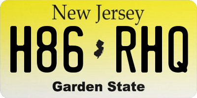 NJ license plate H86RHQ