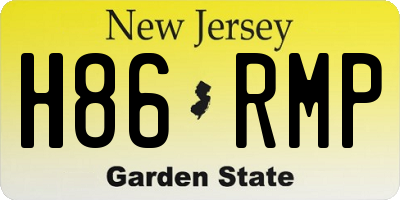 NJ license plate H86RMP