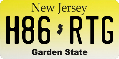 NJ license plate H86RTG