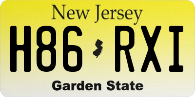 NJ license plate H86RXI