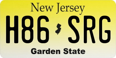 NJ license plate H86SRG