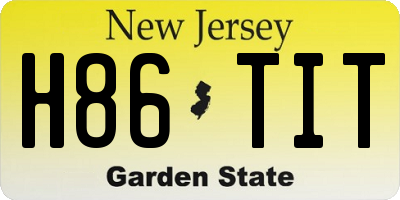 NJ license plate H86TIT