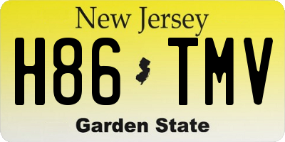 NJ license plate H86TMV