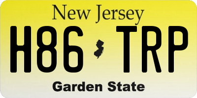 NJ license plate H86TRP