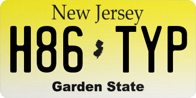 NJ license plate H86TYP