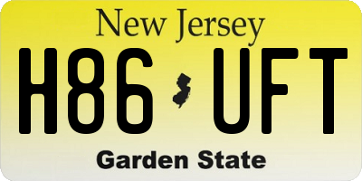 NJ license plate H86UFT