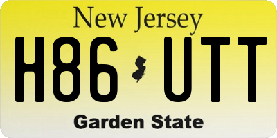 NJ license plate H86UTT