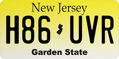 NJ license plate H86UVR