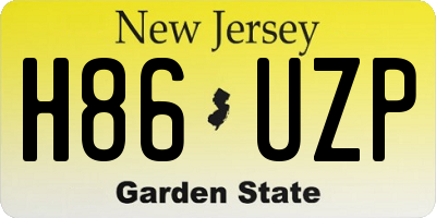 NJ license plate H86UZP
