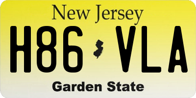 NJ license plate H86VLA
