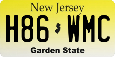 NJ license plate H86WMC