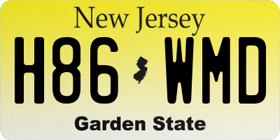 NJ license plate H86WMD