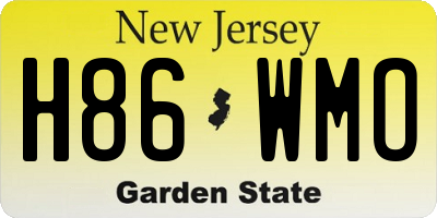 NJ license plate H86WMO