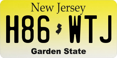 NJ license plate H86WTJ
