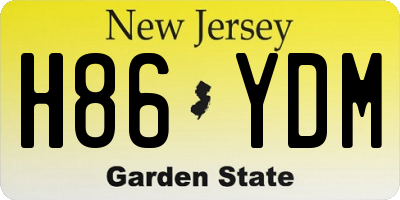 NJ license plate H86YDM