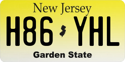 NJ license plate H86YHL