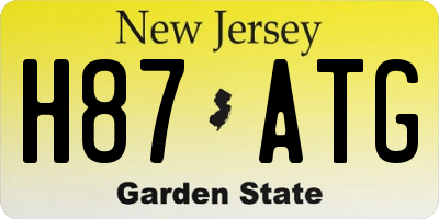 NJ license plate H87ATG