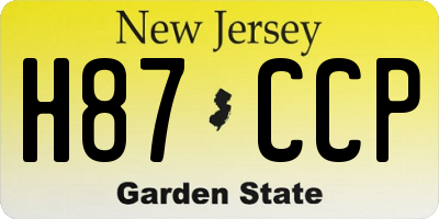 NJ license plate H87CCP