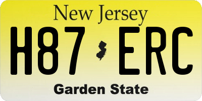 NJ license plate H87ERC
