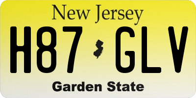 NJ license plate H87GLV