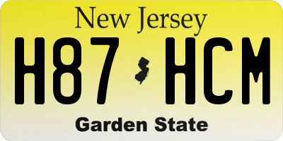 NJ license plate H87HCM