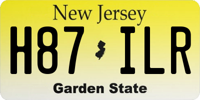 NJ license plate H87ILR