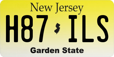 NJ license plate H87ILS