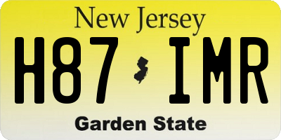 NJ license plate H87IMR