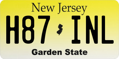NJ license plate H87INL