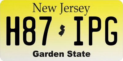 NJ license plate H87IPG