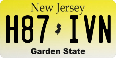 NJ license plate H87IVN