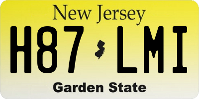 NJ license plate H87LMI