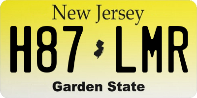 NJ license plate H87LMR