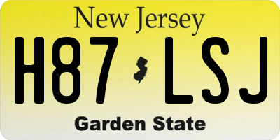 NJ license plate H87LSJ