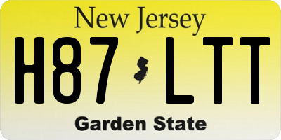 NJ license plate H87LTT