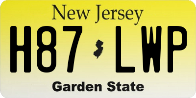NJ license plate H87LWP