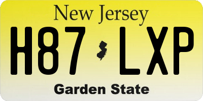 NJ license plate H87LXP
